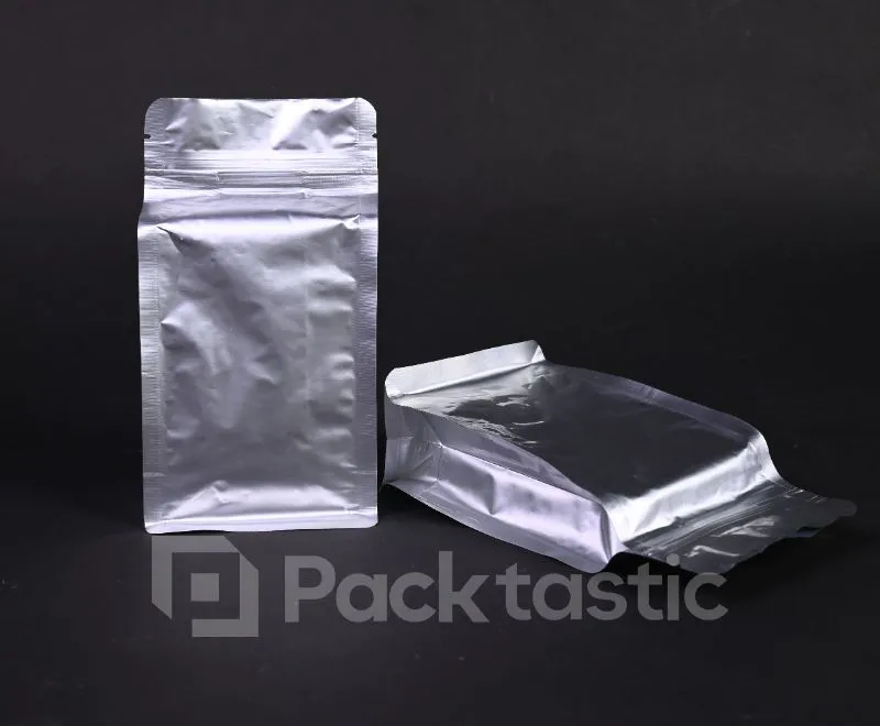 Aluminum Foil Flat Bottom Bags for Coffee and Tea Packaging